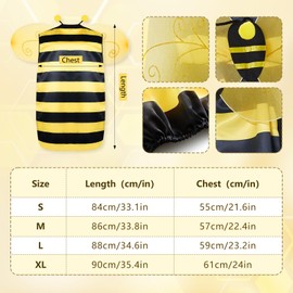YQBFB Bumblebee Bee Costume Women: Bee Costume for Adults with Wings - Leg Sleeves and Headband for Cosplay Party Dress Up and Carnival (Hummel, M)