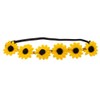 Lux Accessories Yellow Braided Flower Crown Flower Stretch Headband