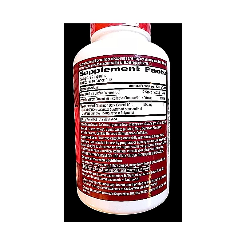 Trunature Advanced Strength CinSulin 500 mg Cinnamon 200 veg caps