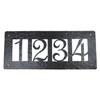 Rustic Custom Hammered Wrought Iron Address Plaque Horizontal APH24 (4number)