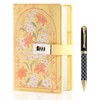 MGGAO Diary with Lock, A5 Lined Journal with Pen and