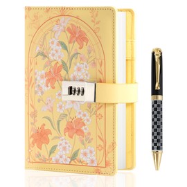 MGGAO Diary with Lock, A5 Lined Journal with Pen and Gift Box