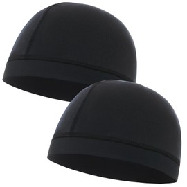 2PCS Cotton Stocking Wave Cap for Men, Wave Caps for 360 540 720 Waves, Good Compression Over Durag Sleeping Skull Hat