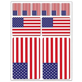 10 x Vinyl Stickers Set Decals USA American National Flag Car Motorcycle Helmet D 39