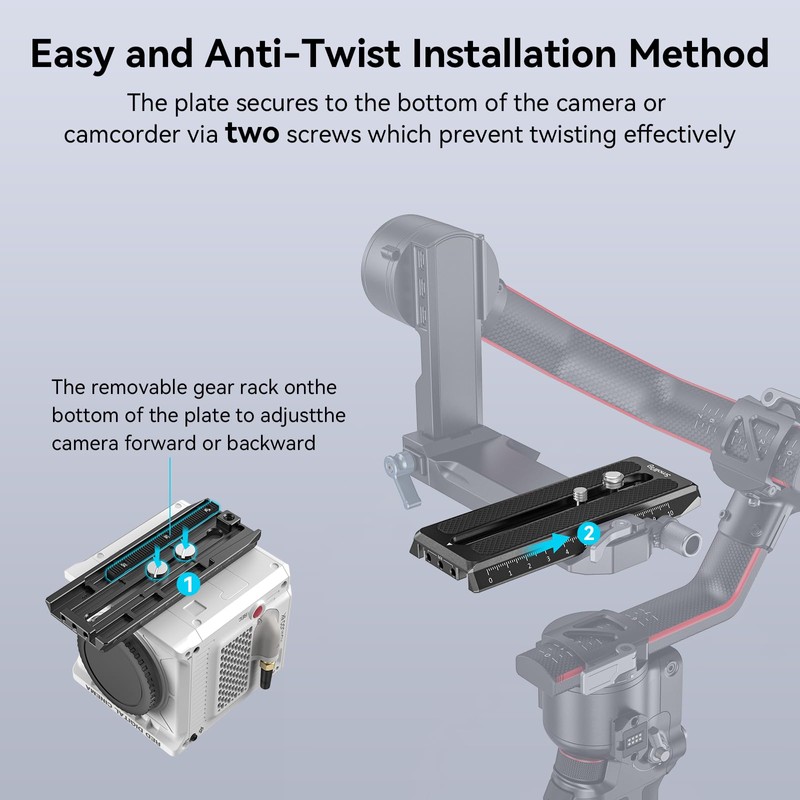 SmallRig Quick Release Plate for Manfrotto Style for DJI RS