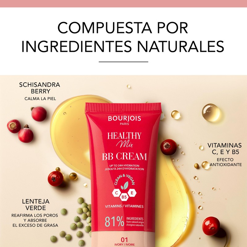 Bourjois BB Creme Healthy Mix Clean 3.5 Dark Beige