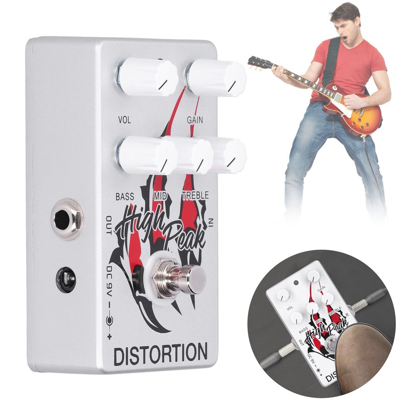 Distortion Pedal Electronic Guitar High Gain Effect Effector 9V DC
