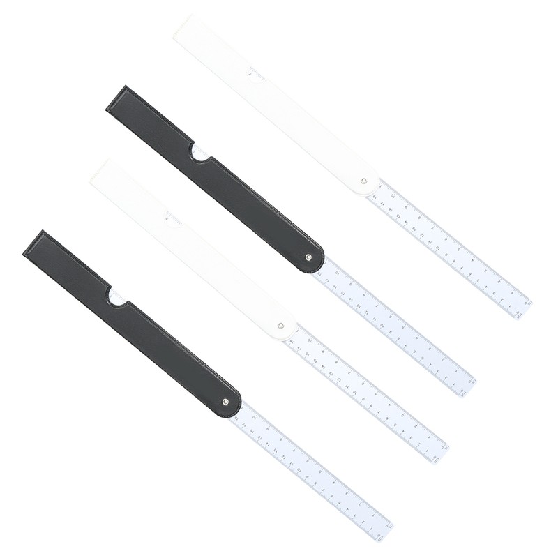 4Pcs Multifunctional Fan Scale Ruler Plastic Drafting Foldable Architect Tool