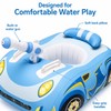 Kids Inflatable Car Pool Float with Removable Canopy & Water