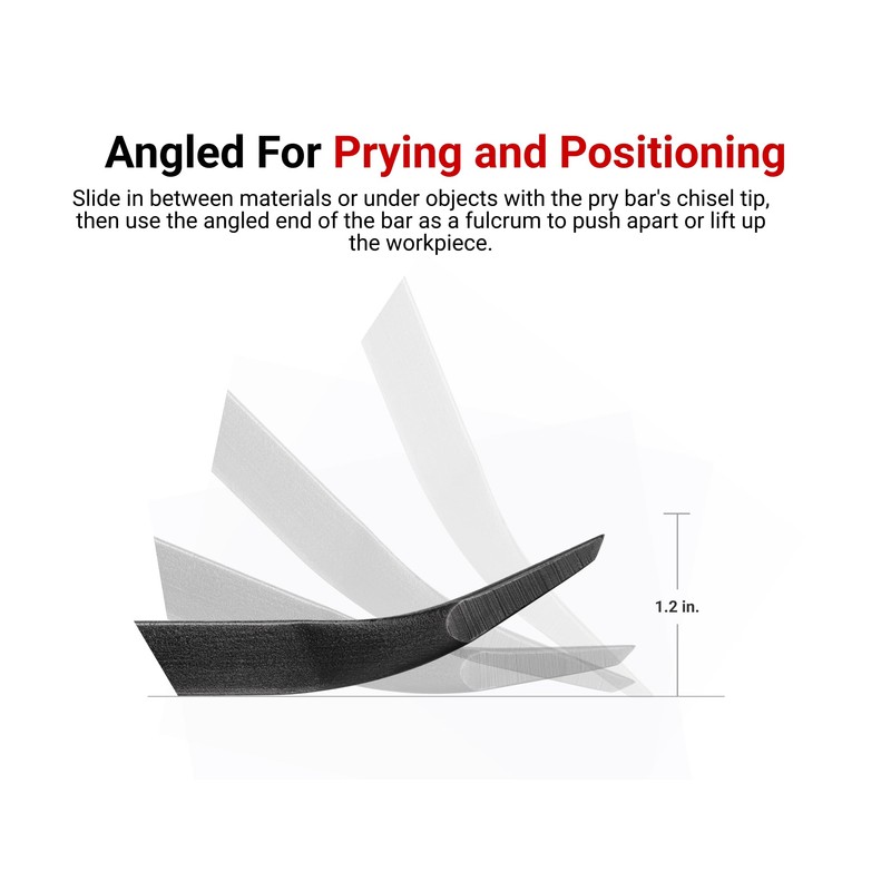 TEKTON Angled End Handled Pry Bar Set, 3-Piece (12, 17,