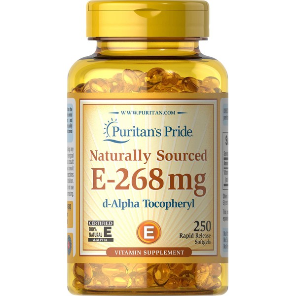Puritan's Pride Vitamin E-400 Iu (268mg) 100% Natural, 250 Count