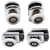 BENLIUDH Shower Door Rollers, 26mm Wheel Diameter Home Bathroom DIY Replacement Parts(2 Upper Rollers and 2 Bottom Rollers)