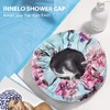 Innelo Gorro Ducha Lujo Mujer Reutilizable Impermeable Doble Capa Correa