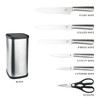 CHUSHIJI 6-Piece Silver Kitchen Knife Set | One-Piece Stainless Steel,
