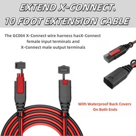 Tcctddos (2 Pack) 10-Feet GC004 X-Connect Fits for NOCO Battery Charger Accessories,for Genius Smart Battery Chargers Extension Cable Accessory