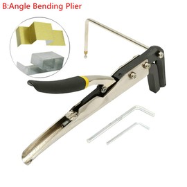 Bending Pliers, Manual Sheet Metal Strip Arc/Angle Bending Pliers, Steel Pliers, Clamp, Letter Tools, Penguin Folding Pliers (B: Angle Bending Pliers)