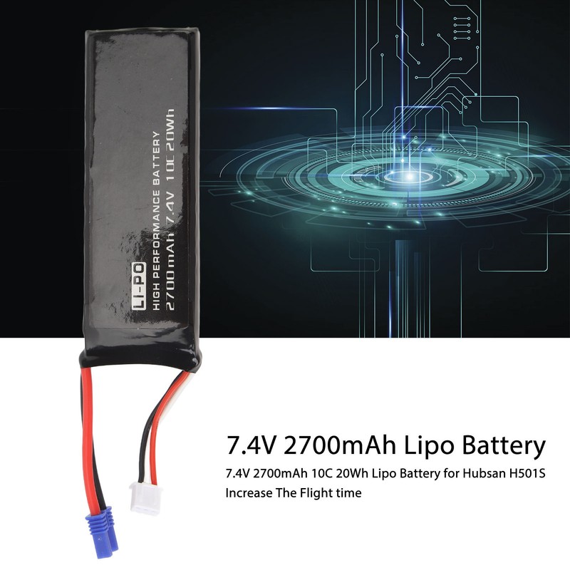 7.4V 2700mAh 10C 20Wh Lipo Battery For Hubsan H501S RC