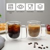 Double Wall Glass Coffee Mugs -Clear Insulated Glass Espresso Cups