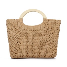 LHHMZ Women’s Straw Beach Handbag Woven Straw Tote Summer Beach Bag for Beach Vacation Holiday