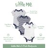 Little Me Baby-Boys Newborn Cute Bear 3 Pack Bodysuit, Blue/Multi,