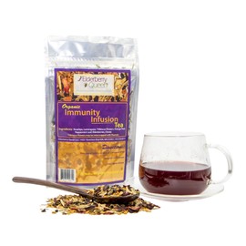 Organic Immunity Infusion Loose Leaf Tea, Pure Natural Herbal Tea Blend with Elderberry, Hibiscus, and Peppermint (2 ounce)