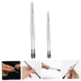 Baluue 3sets Stainless Steel Craft Tweezers Set Multipurpose Metal Tweezers for Jewelry Making Crafting 2pcs*3