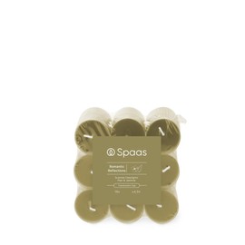 Spaas Scented Clearlights flatpack x18 4.5h, Romantic Reflections, Olive Green