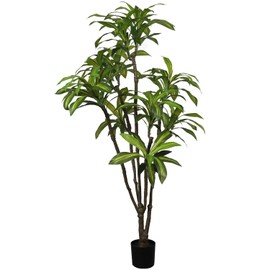 Aurlan 6.56ft Tall Dracaena Draco Artificial Tree, Handmade Dracaena Draco Tree, Fake Dracaena Draco with Faux Silk Leaves, Artificial Plants for Home Office Indoor Outdoor Party Wedding Decor