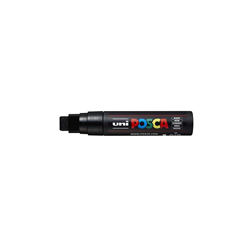 Uni Posca 17mm Chisel Tip PC-17K - Color: Black
