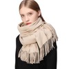 RIIQIICHY Pashmina Shawls and Wraps for Evening Dresses Beige Scarfs