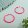 Kercisbeauty Pink Chunky Post Hoop Earrings Neon Colored Y2k Cute