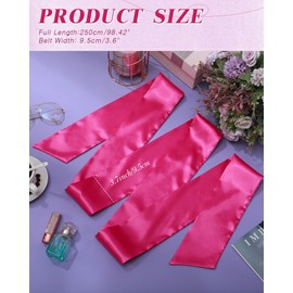Glitopper Women Satin Waist Belts Dress Sash Waist Belt for Special Occasion Bridal Wedding Prom Formal 3.5'' Wide(Hot Pink)