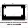 RIDESWAGG Blackout Motorcycle License Plate Frame Includes Jet Tag- Mountains-Camp