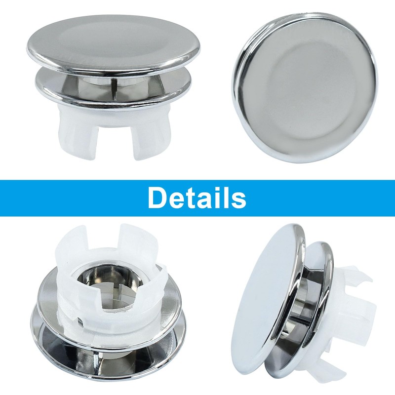 Waziaqoc 4 Pack Sink Basin Overflow Trim Ring Solid Brass