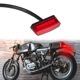 LOKLISUM Motorcycle Rear Light, 12 V 6 LED Mini Stop LED Rear Light Motorcycle Universal LED Headlight Tail Light LED Brake Light for Motorcycles Dirt Bikes Quad ATV Chopper (Red Shell)