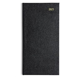 Morgan's Direct 2025 Slim Diary Two Weeks to View Planner with Hard Cover | Black