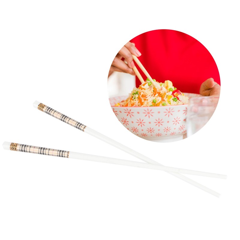 10 Pairs Ceramic Chopsticks Household Tableware Cutlery for Home Hotel