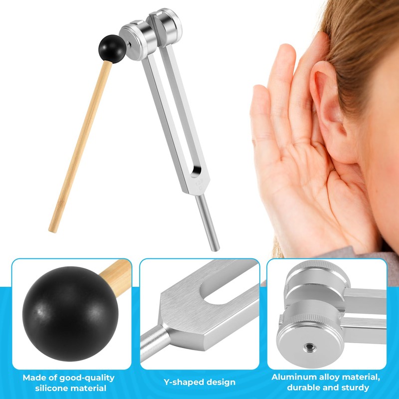 Aswalling 128 Hz Tuning Fork Weighted Bio-Acoustic Tuning Fork for