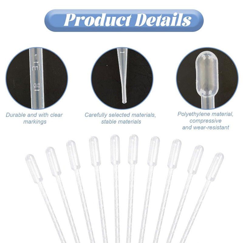 Plastic Transfer Pipettes, Disposable Pipette Transfer Pipettes for Essential Oil