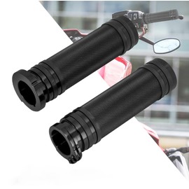HDBUBALUS Motorcycle 1" 25mm Black Aluminum CNC Handle Bars Hand Grips Fit for Harley Sportster Touring Dyna Softail Custom