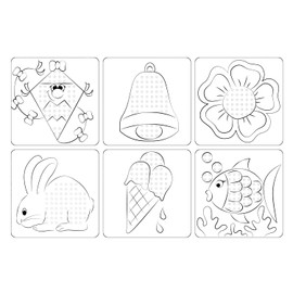 Ursus 21410099 24 Cross Stitch Templates for Children Various Designs