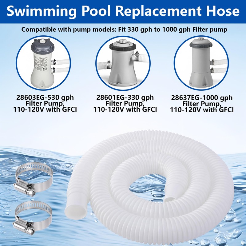 9 Pcs Pool Drain Valve Cap and Connector Set, Swimming