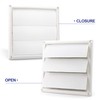 Funmit 6" Louvered Vent Cover 8" x 8" Oversize Outside