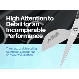 Applique Pelican Duckbill Blade - Double Bent Curved Offset Handle Scissors for Embroidery, Fabric, Arts & Craft by Artman Instruments (6 Inch)