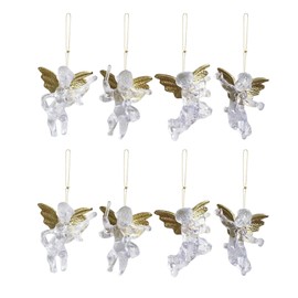 Christmas Ornaments Angel Set of 8 Christmas Tree Ornaments Ornaments Ornaments Nordic Cute Angels Clear Hanging Ornaments Angels Christmas Party Decorations
