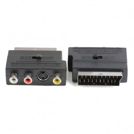 Mr. Gadget's Solutions Scart Adaptor 3 RCA Phono Composite S-Video With Input Output Switch