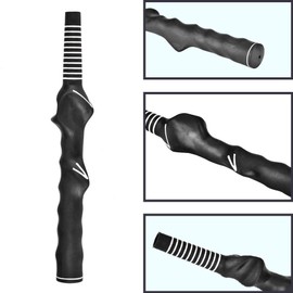 Jacksking Golf Grip, Golf Trainer Grip Practice Grip Standard Teaching Aid Right Handed Exercise Assistant Black