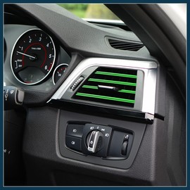 TUCKBOLD 30pcs Car Air Conditioner Outlet Vent Trim Decoration Strip Green Automotive Parts