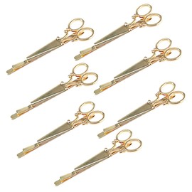 NOLITOY 7Pcs Scissors Hair Clips for Women Gold Hair Accessories Vintage Barrette Styling Tools for Parties and Daily Wear for Elegant Hairstyles