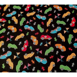 Marcus Brothers Textiles Go Go Dino BTY Lollipop Rainbow Marcus Brothers Dinosaur Race Car Flag